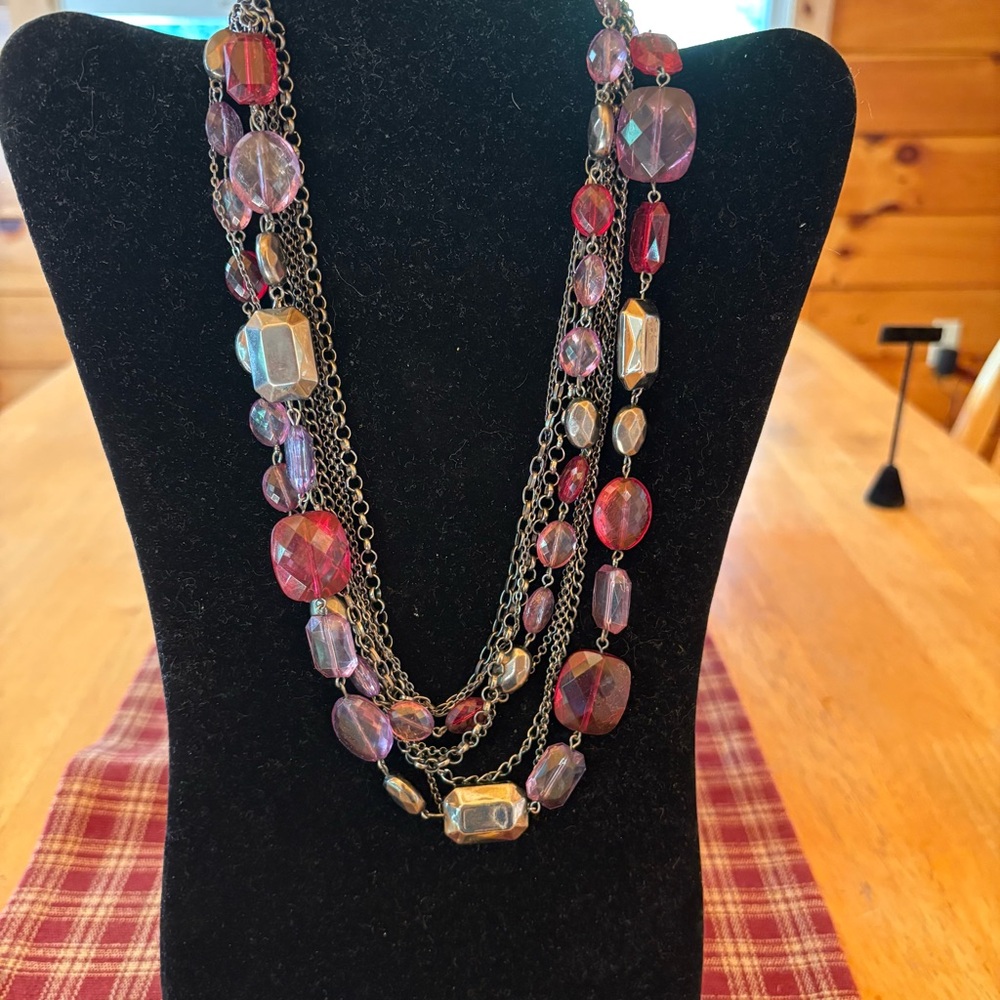 Elegant Multi-Strand Beaded Necklace